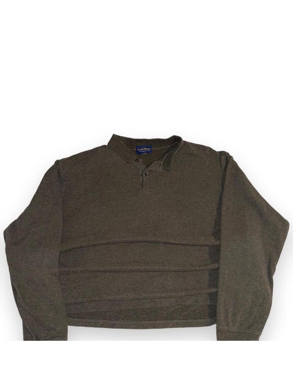 Club Room Men's Brown and Green Polo-shirt
